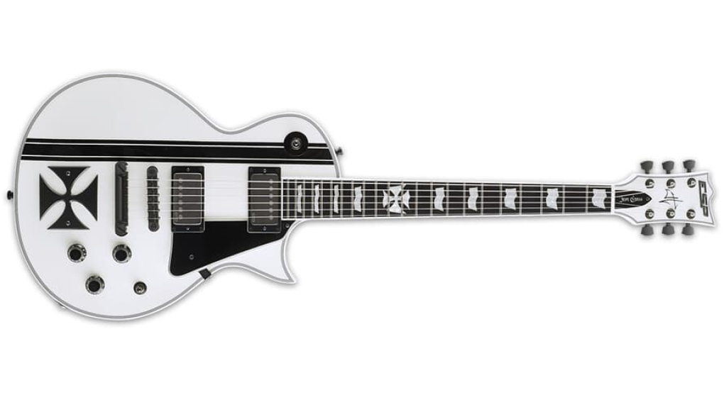 ESP JAMES HETFIELD IRON CROSS SNOW WHITE